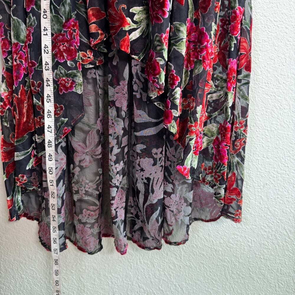 House of Harlow Revolve Dress Womens XS Talita Velvet Floral Romantic Event - Picture 7 of 11